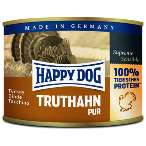 HappyDog konserv 100% animalisk kalkon 200g