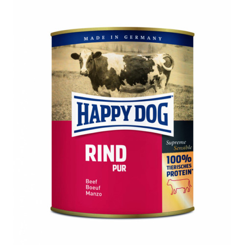 UTGÅTT HappyDog konserv 100% animalisk oxkött 800g