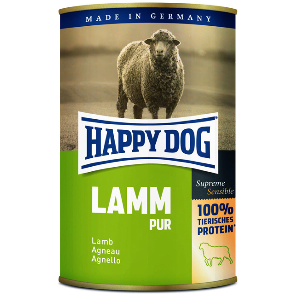HappyDog konserv 100% animalisk lamm 400g