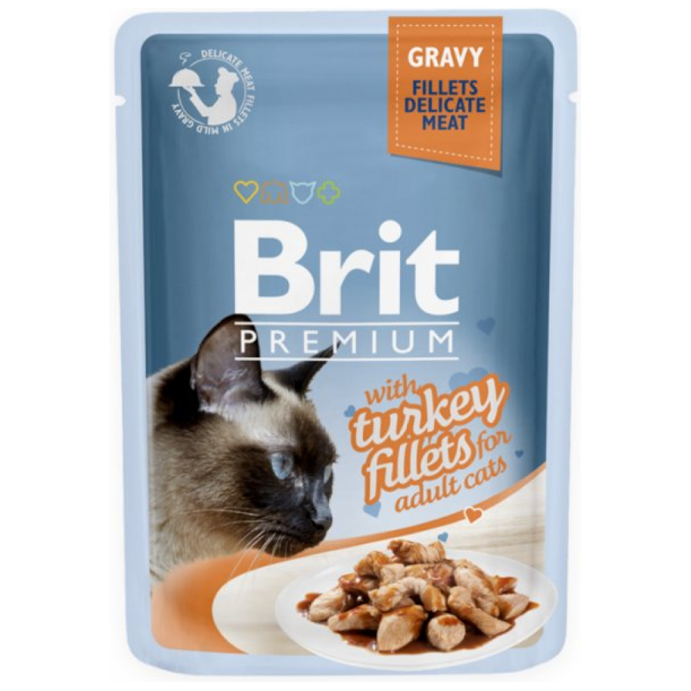Brit Premium Pouches Fillets in Gravy with Turkey 85g
