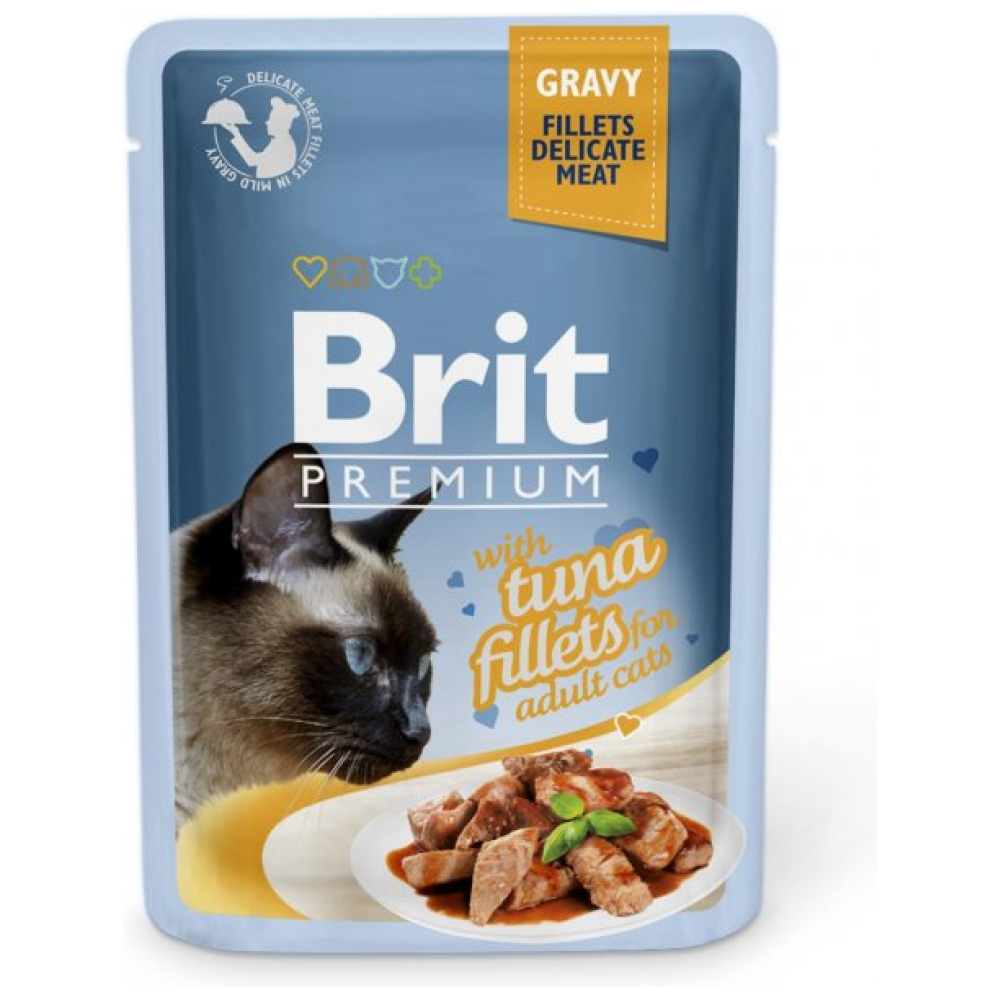 Brit Premium Pouches Fillets in Gravy with Tuna 85g