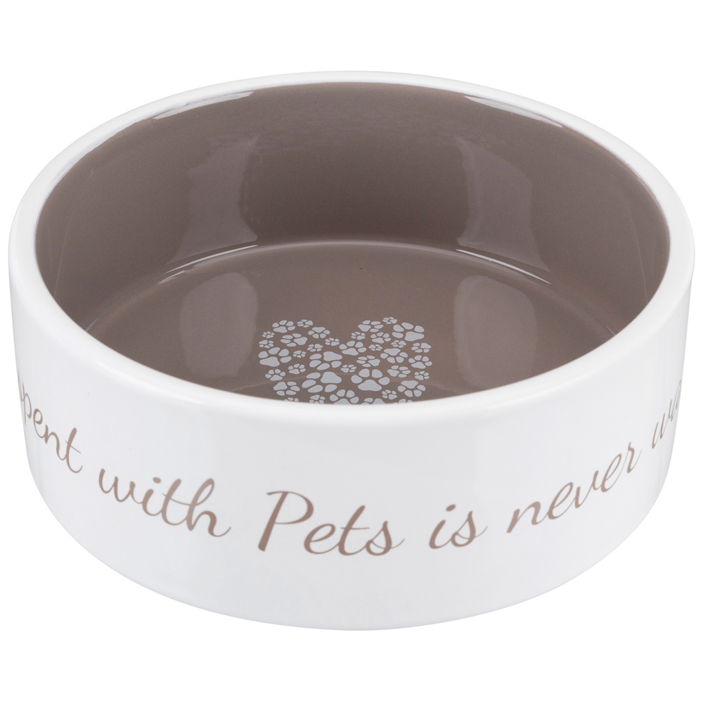 Pet's Home keramikskål, 0.8 l cream/taupe