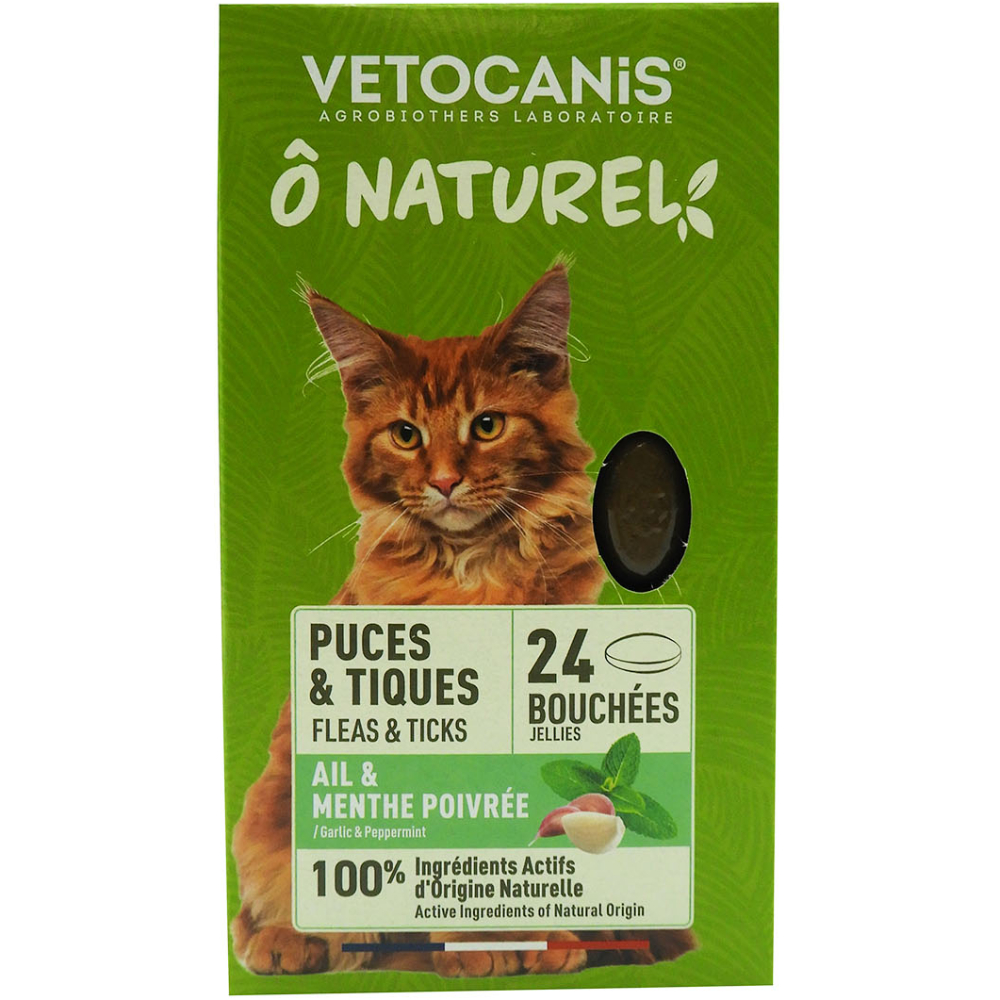 Tuggtabletter Katt Garlic&Peppermint Vetocanis