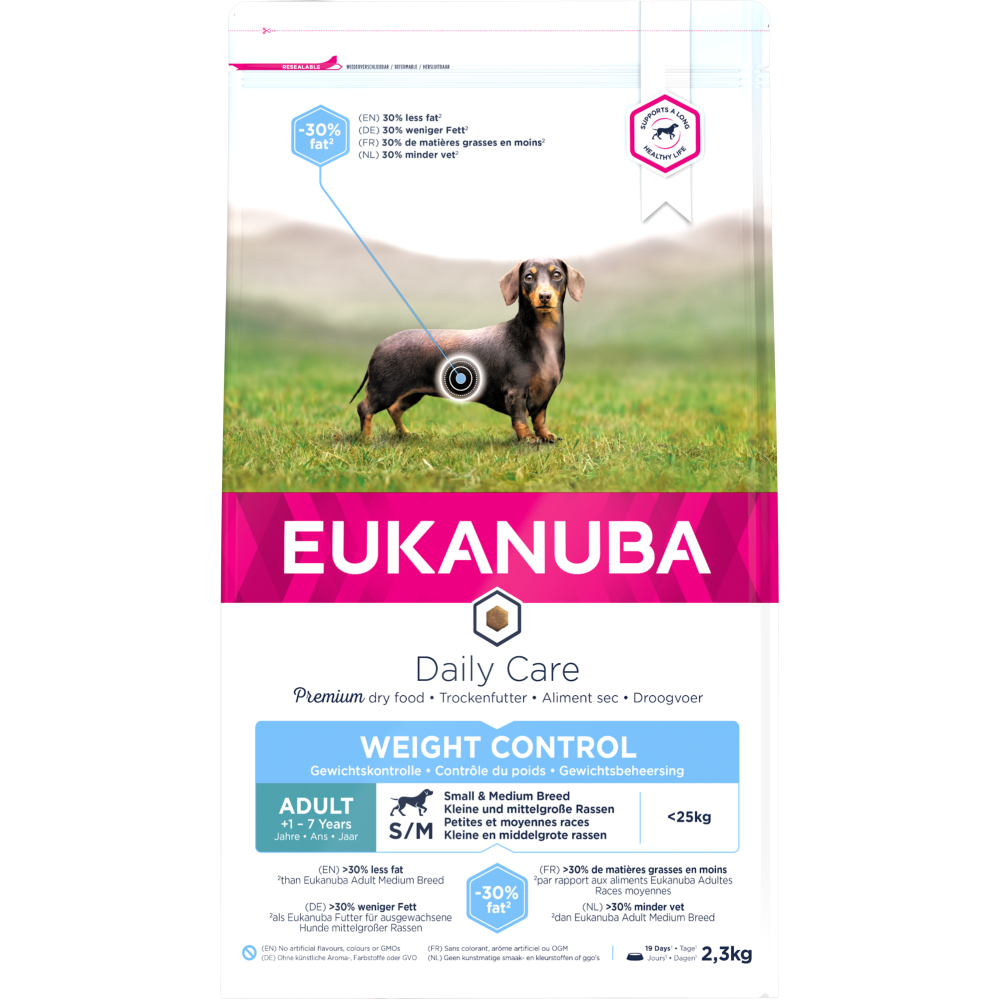 NEW- Eukanuba Dog Daily Care Small / Medium Weight Control 2