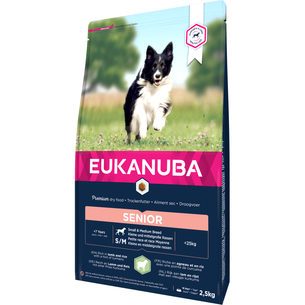 NEW- Eukanuba Dog Senior Small / Medium Lamb & Rice 2