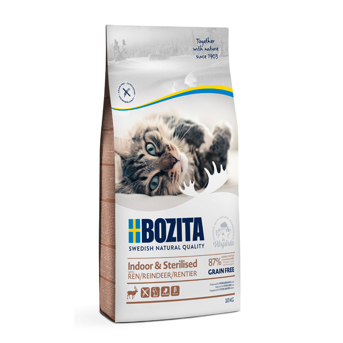 Bozita Indoor & Sterilised Grain free Reindeer 10 kg