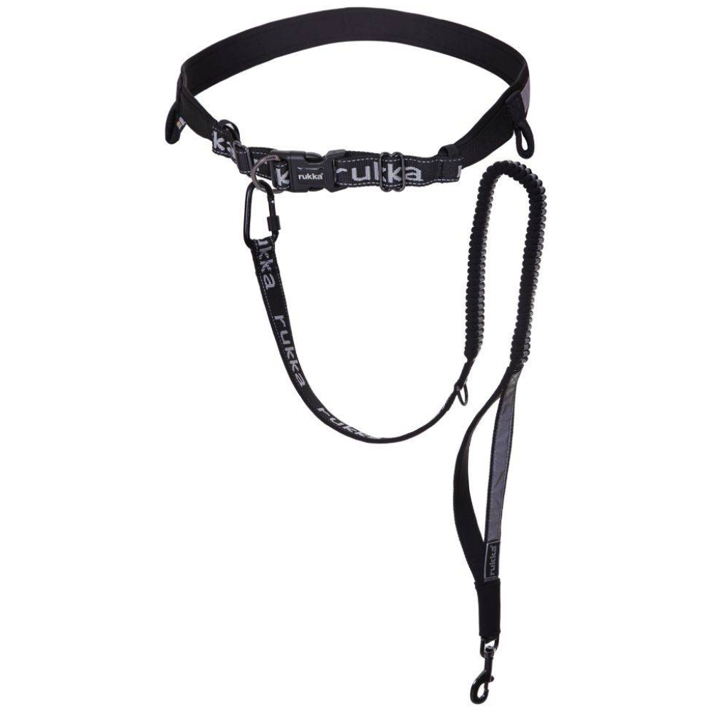 Rukka hike running belt+leash black grey ONE